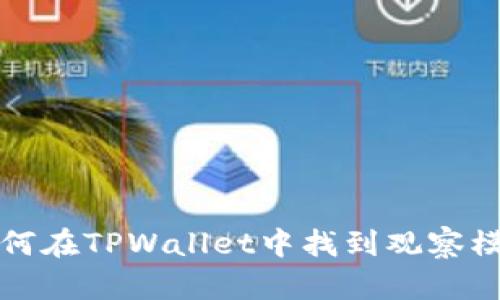 如何在TPWallet中找到观察模式